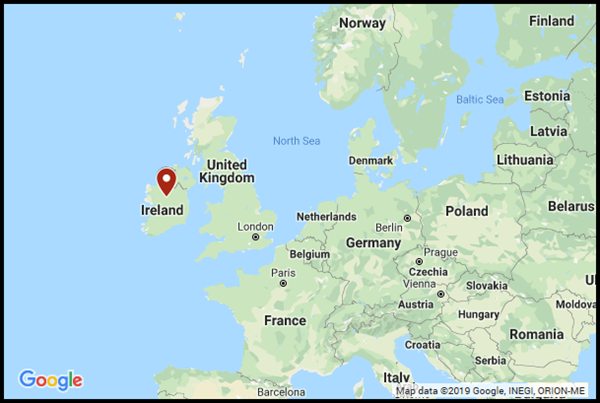 Irland kort